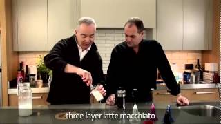 aerolatte  milk frother makes three layer caffè latte macchiato [upl. by Beret364]