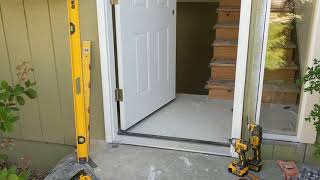 Jeld Wen Front Door Installation  Really crappy products and craftsmanship PART 1 [upl. by Aerbas]