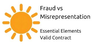 Fraud vs Misrepresentation  Other Essential Elements of a Valid Contract  CA CPT  CS amp CMA [upl. by Sgninnej128]